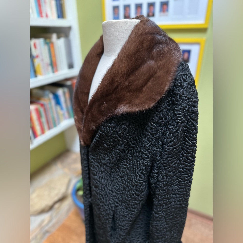 Selma Boucle and Fur Evening Coat